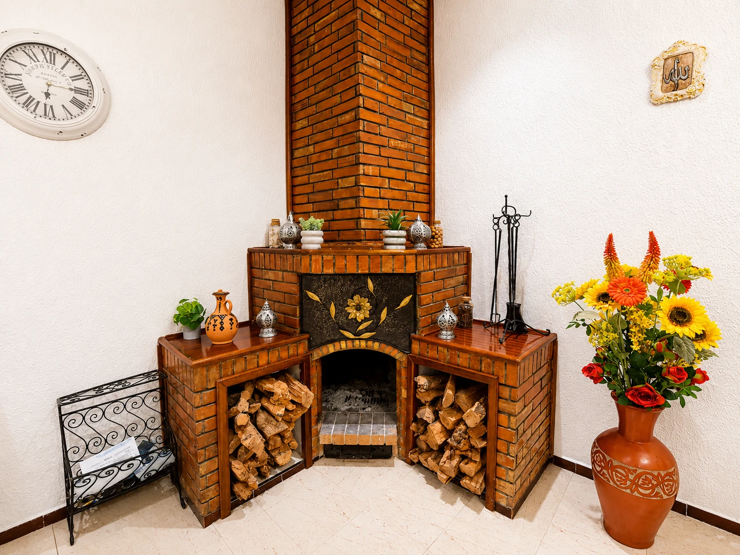 Open haard – Villa Conforts Marrakech